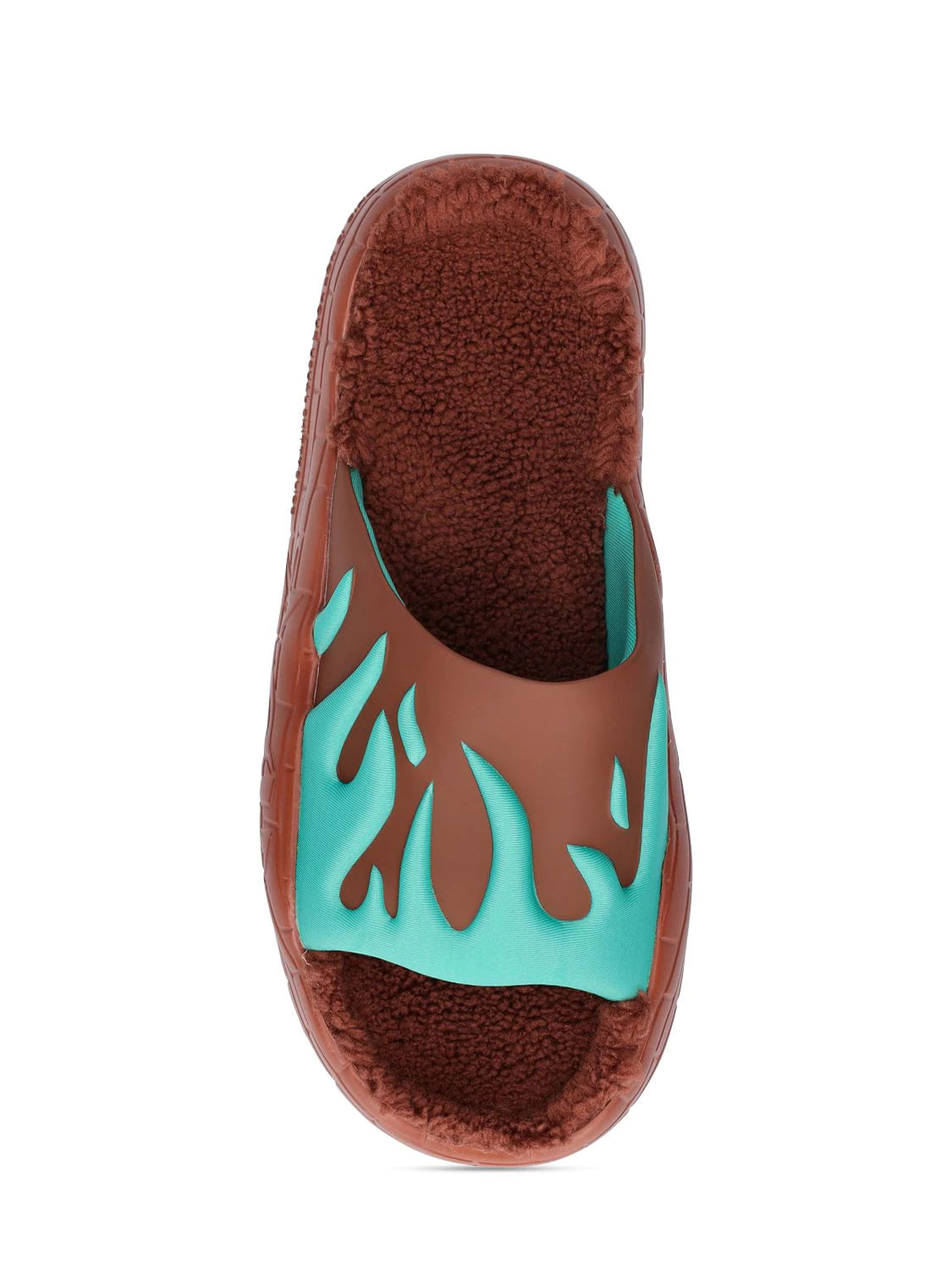 ACUPUNCTURE NYU Furry Slide Green/Red